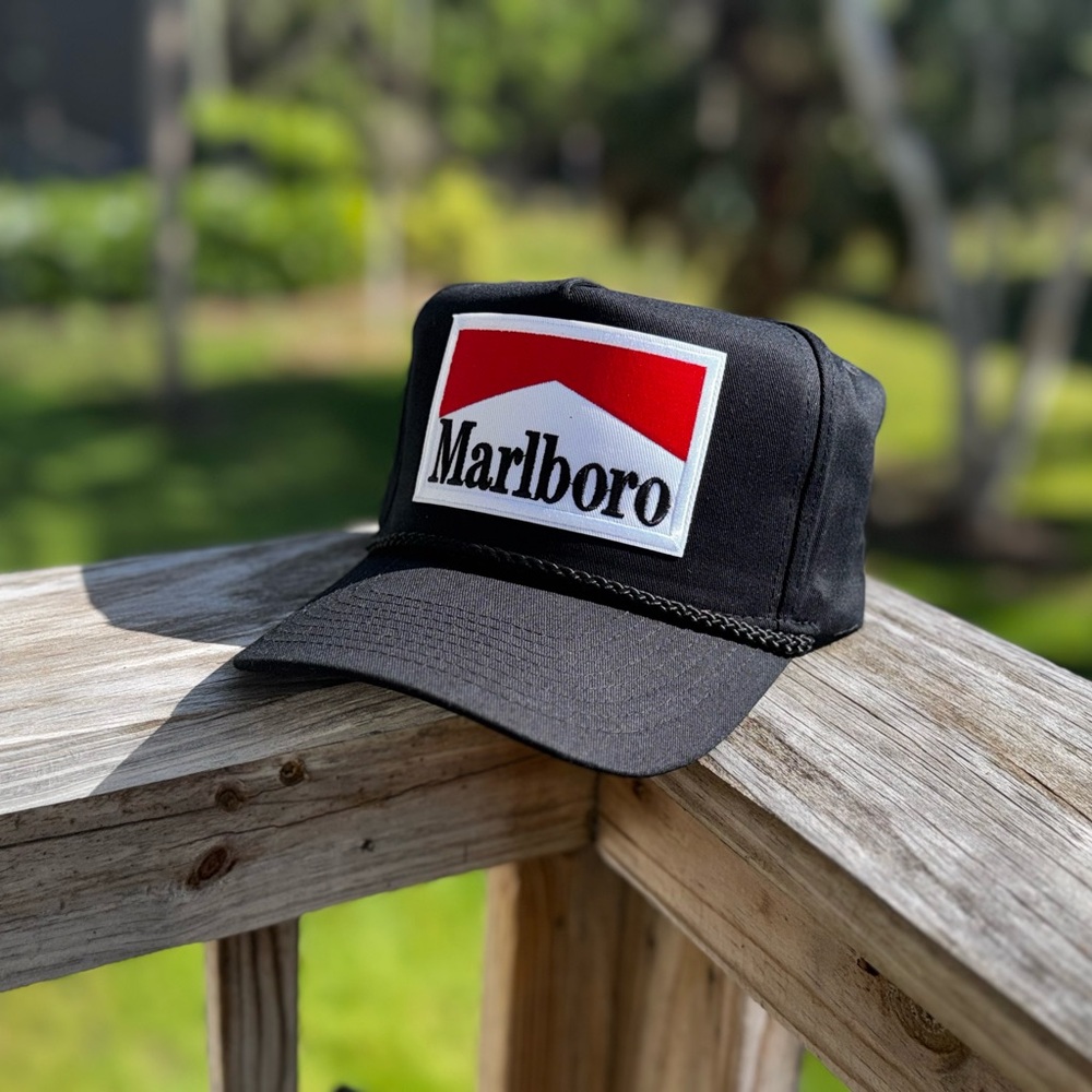 Handcrafted Marlboro Patch Retro Rope Trucker
